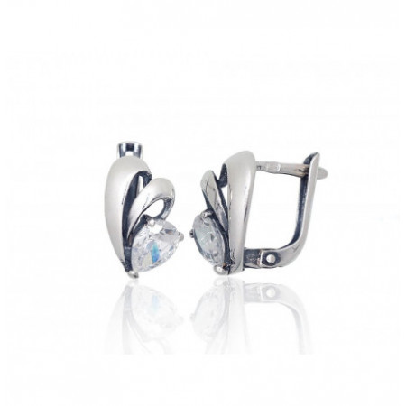 Sidabriniai auskarai ant...