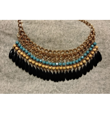 Kaklo papuošalas „nera“, mėlyna