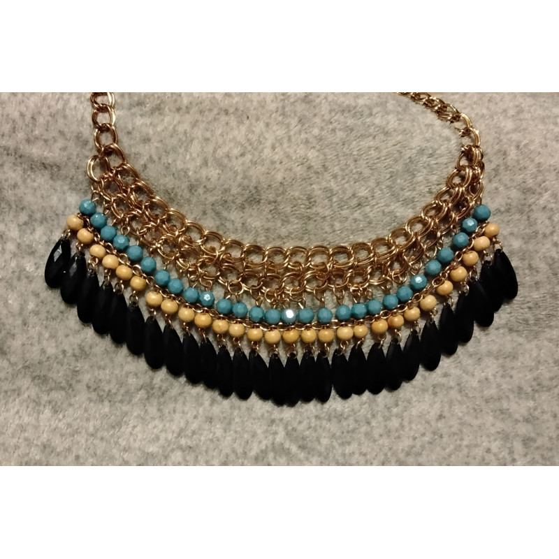 Kaklo papuošalas „nera“, mėlyna