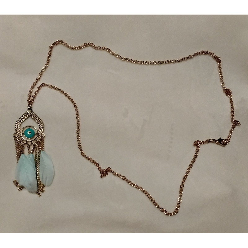 Kaklo papuošalas "plunksnelės“, 18k paauksavimas