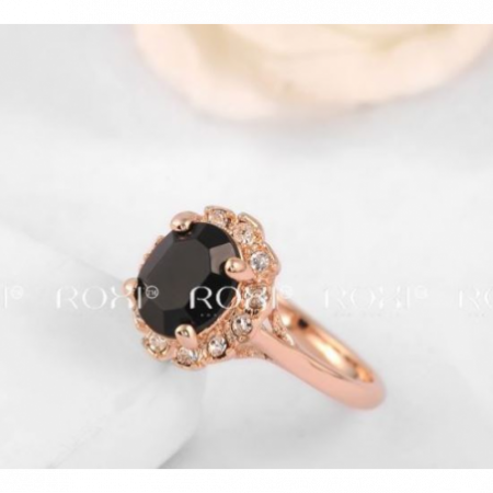 „SWAROSKI ELEMENTS“ PAAUKSUOTAS ŽIEDAS „KARATAS“, (17) DYDIS