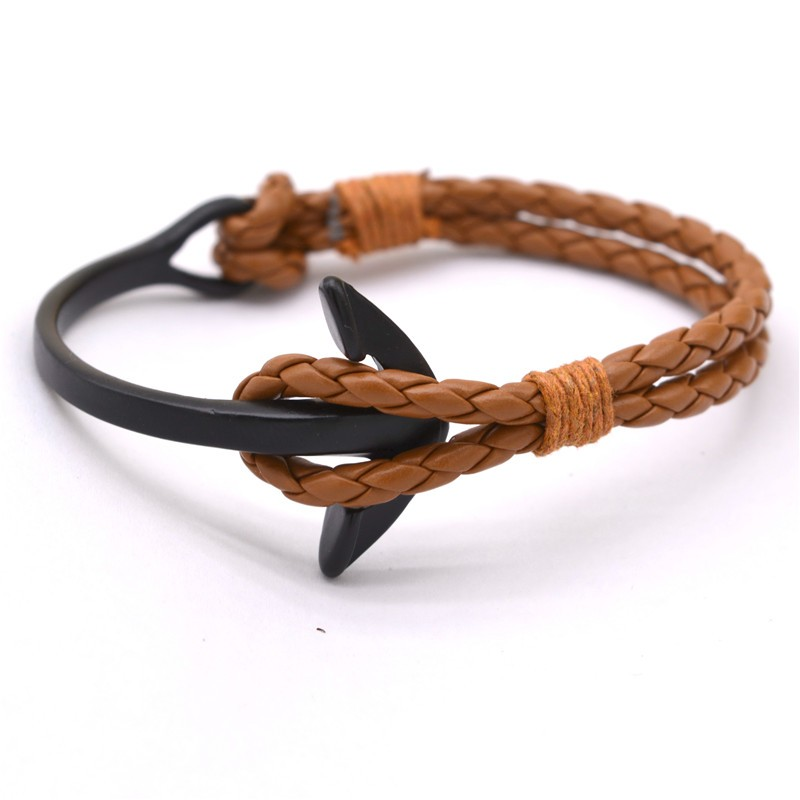 ODINĖ APYRANKĖ “ANCHOR BLACK BROWN“ ODINĖ APYRANKĖ “ANCHOR BLACK BROWN“