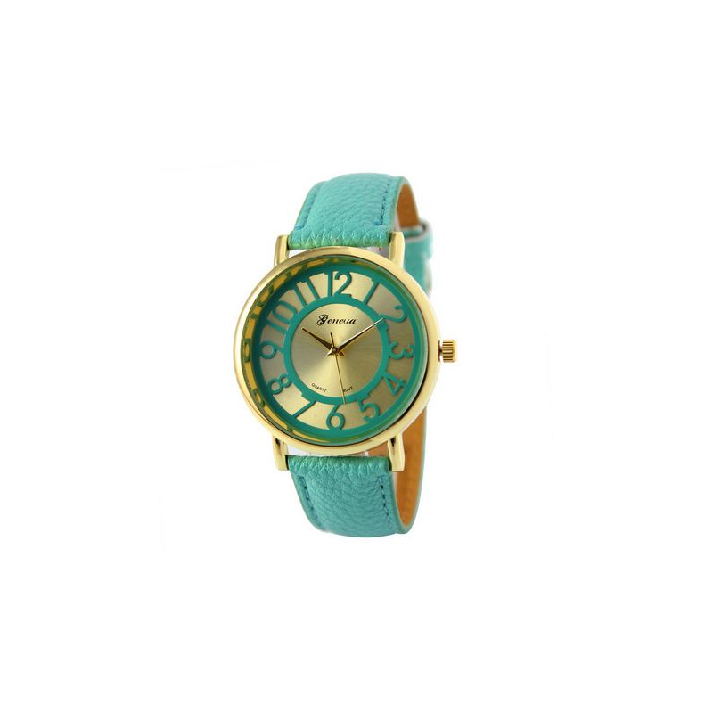 LAIKRODIS SU ODINE APYRANKE „GENEVA LADIES GREEN“ LAIKRODIS SU ODINE APYRANKE „GENEVA LADIES GREEN“