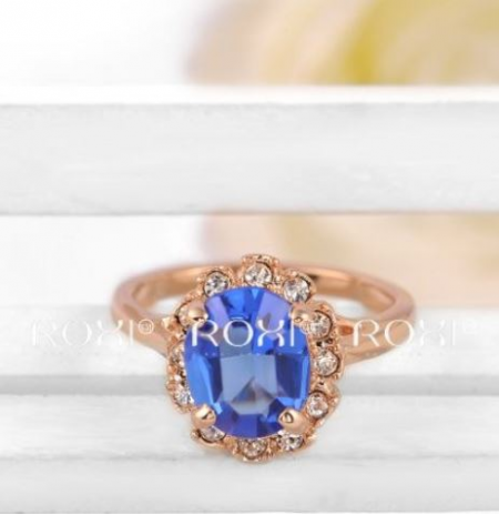 ŽIEDAS SU AUSTRIŠKO STIKLO KRISTALAIS „KARATAS“, (17) DYDIS, 18K PAAUKSAVIMAS