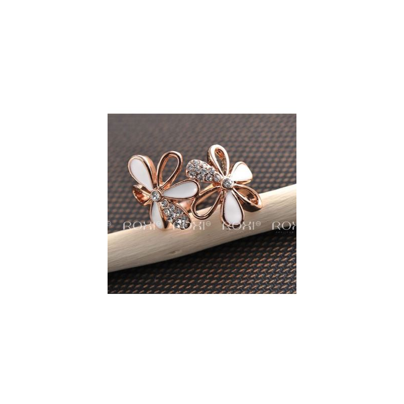 ŽIEDAS SU AUSTRIŠKAIS STIKLO KRISTALAIS “GĖLĖ GĖLĖ“, 18 DYDIS