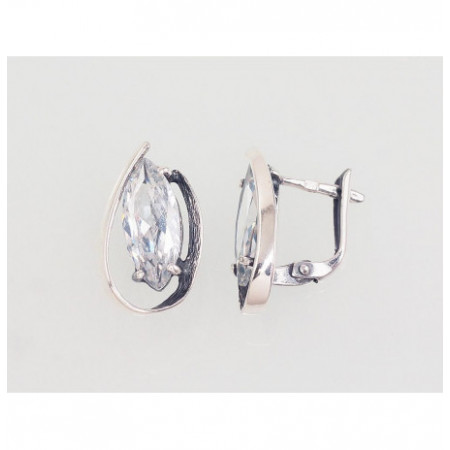 Sidabriniai auskarai ant...